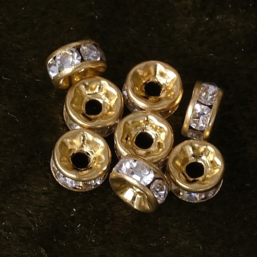 10 Rondelle Strass crystal 6mm